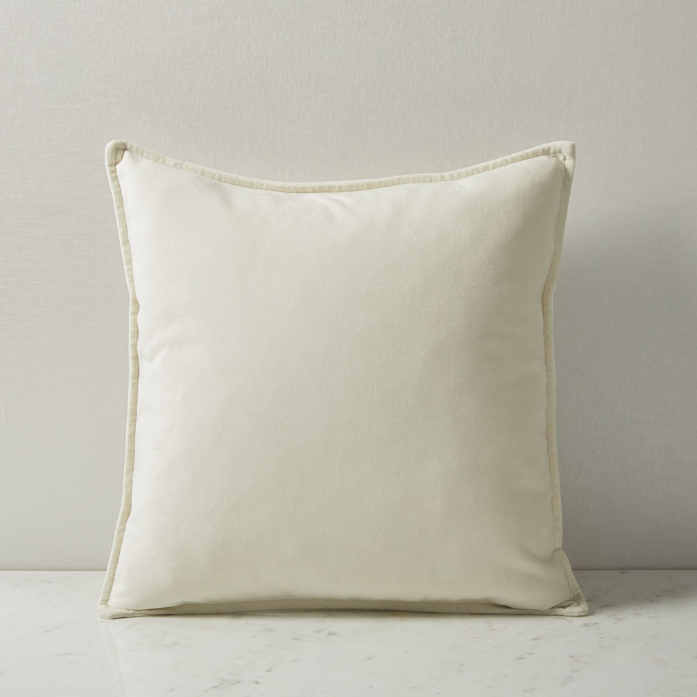 Merimac Velvet Ivory Cushion 18" x 18"