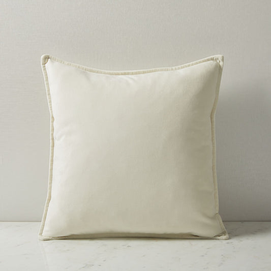 Merimac Velvet Ivory Cushion 18" x 18"