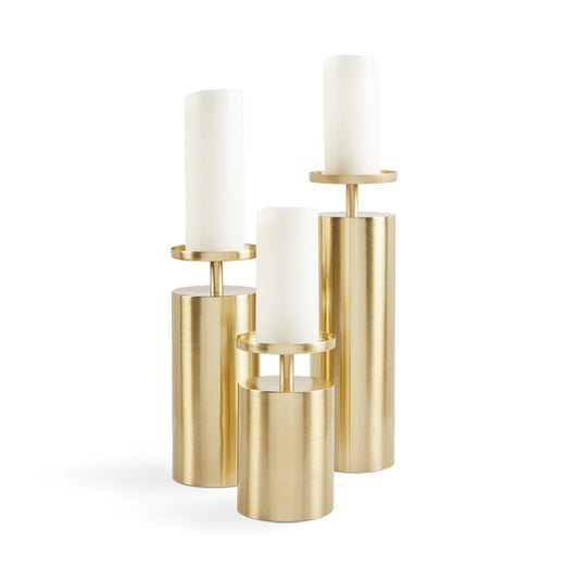 RAYA PILLAR CANDLE HOLDERS GOLD GY-17G (SET OF 3)