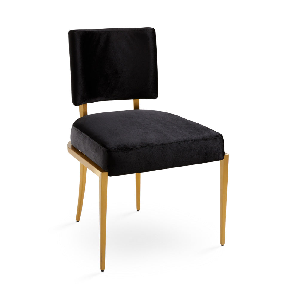 OLIVER Dining Chair GY-DC-22514A WITHOUT ARMS Black Velvet