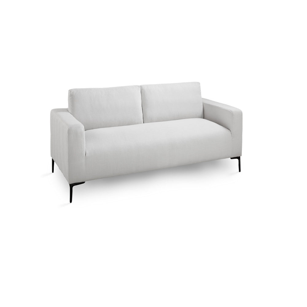 Franco 2 seater sofa Fuzhou Light grey linen black leg