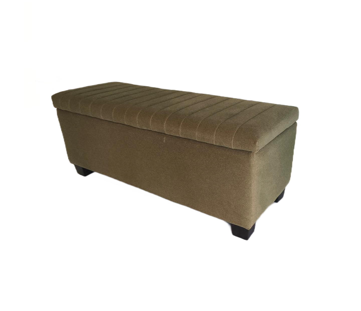 Channel Storage Bench GY-BEN-1108 Moss green Mohair fabric