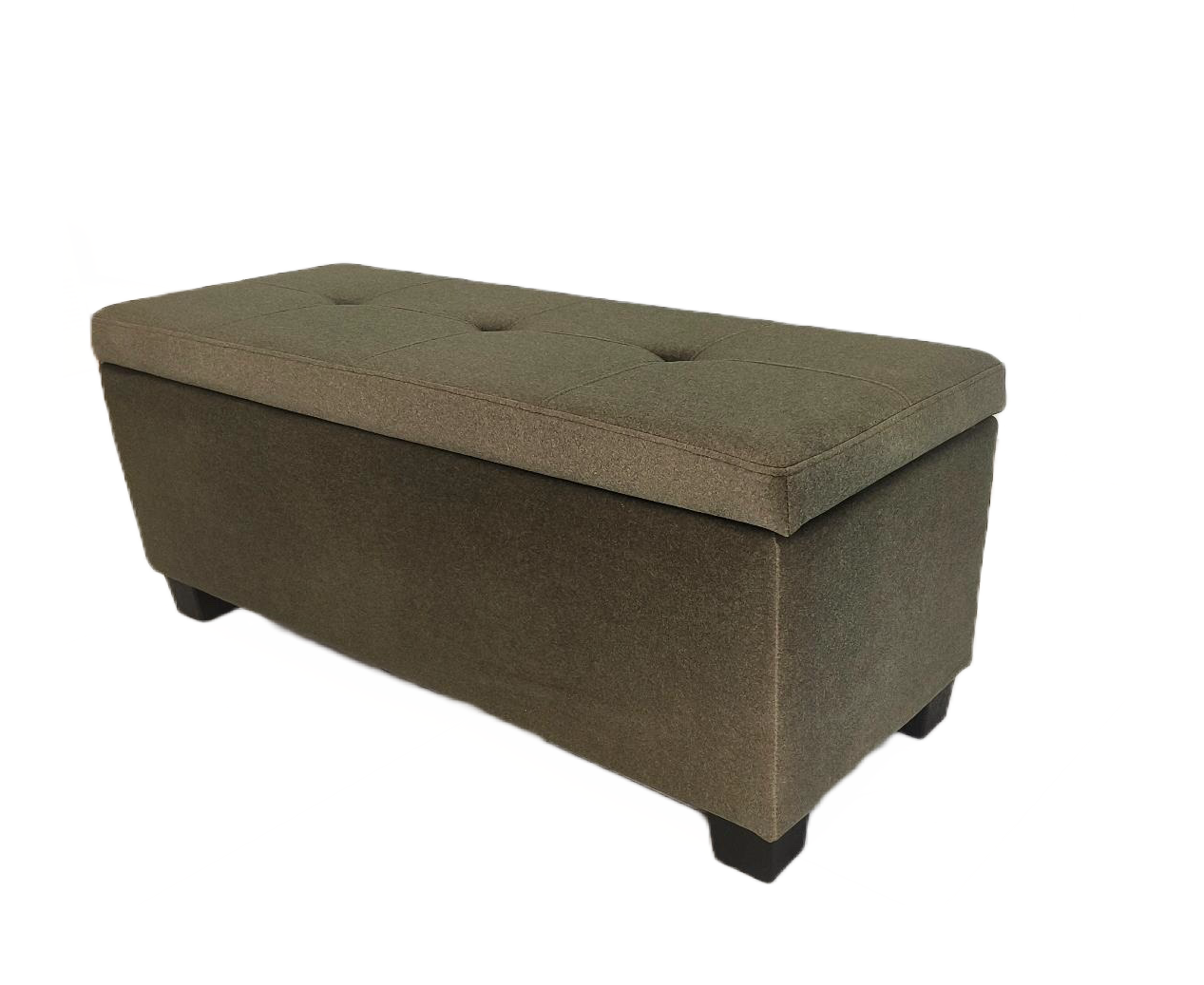 Anna Tufting Storage Bench GY-BEN-1109 Moss green Mohair fabric