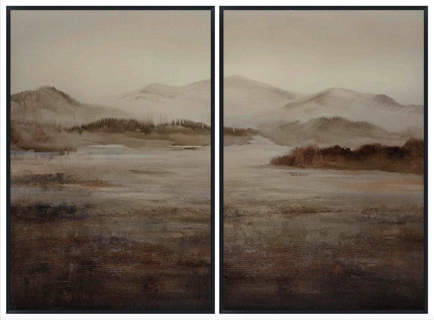 Wall Art XC-2411CB019ABNS 100x150cm (Set of 2) Misty Mountain