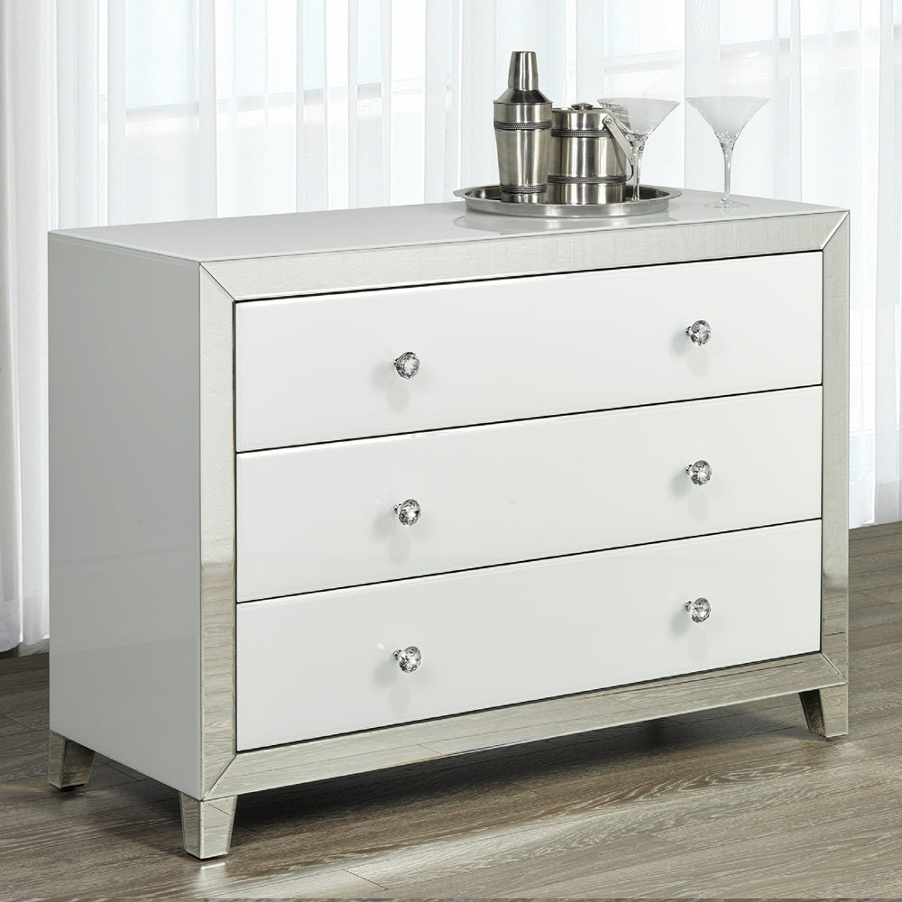 White Mirror Glass Sideboard/ GY-WHT004