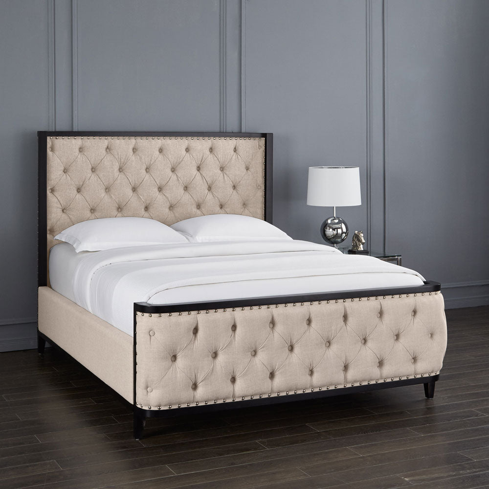 SWIRE BED KING - Grey Velvet