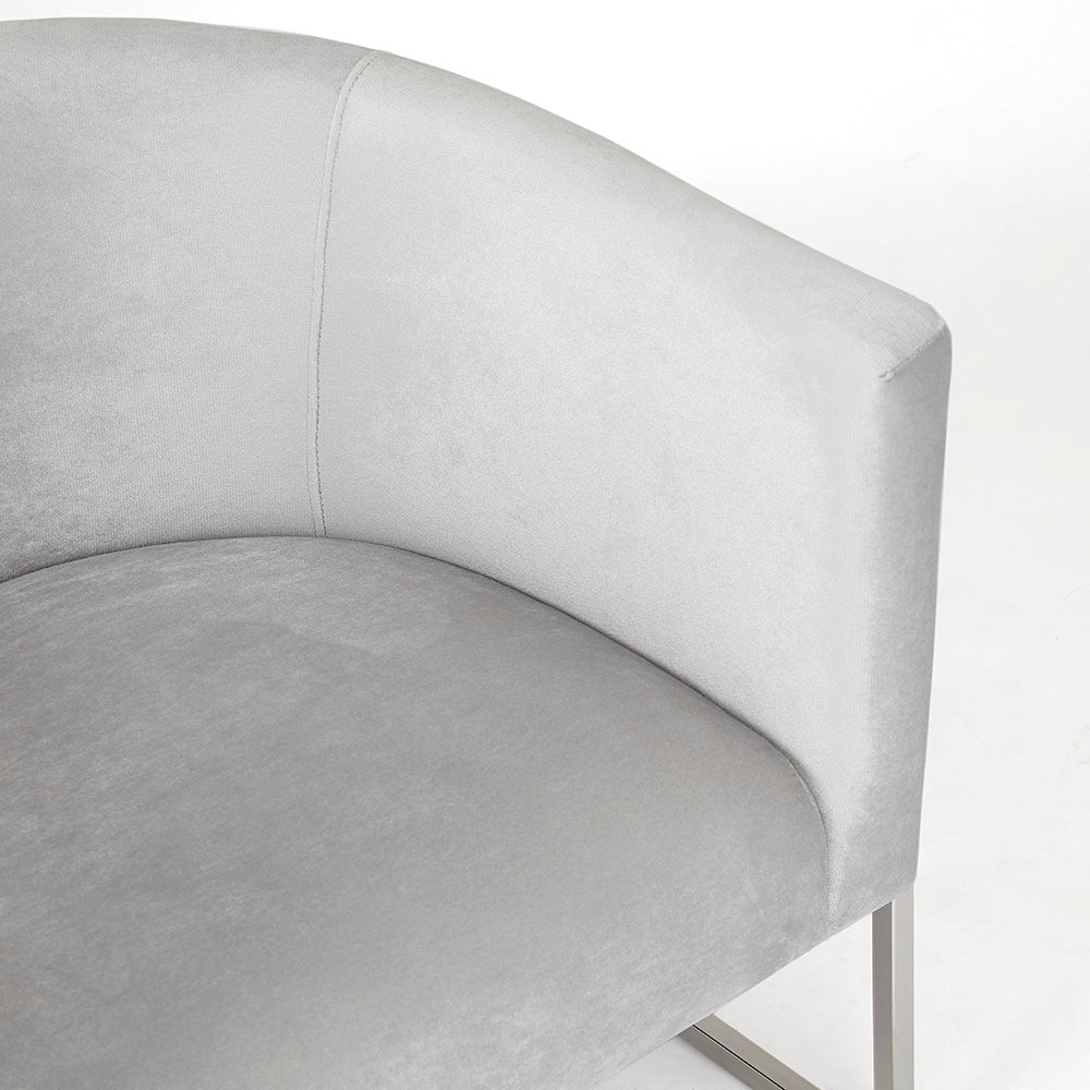 HONEYCOMB Accent Chair GY-AC-8148 Grey velvet