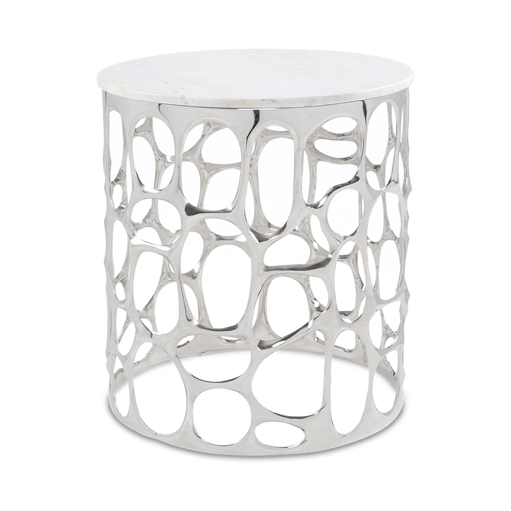 MARIO END TABLE WITH MARBLE TOP GY-ET-2179S-WM