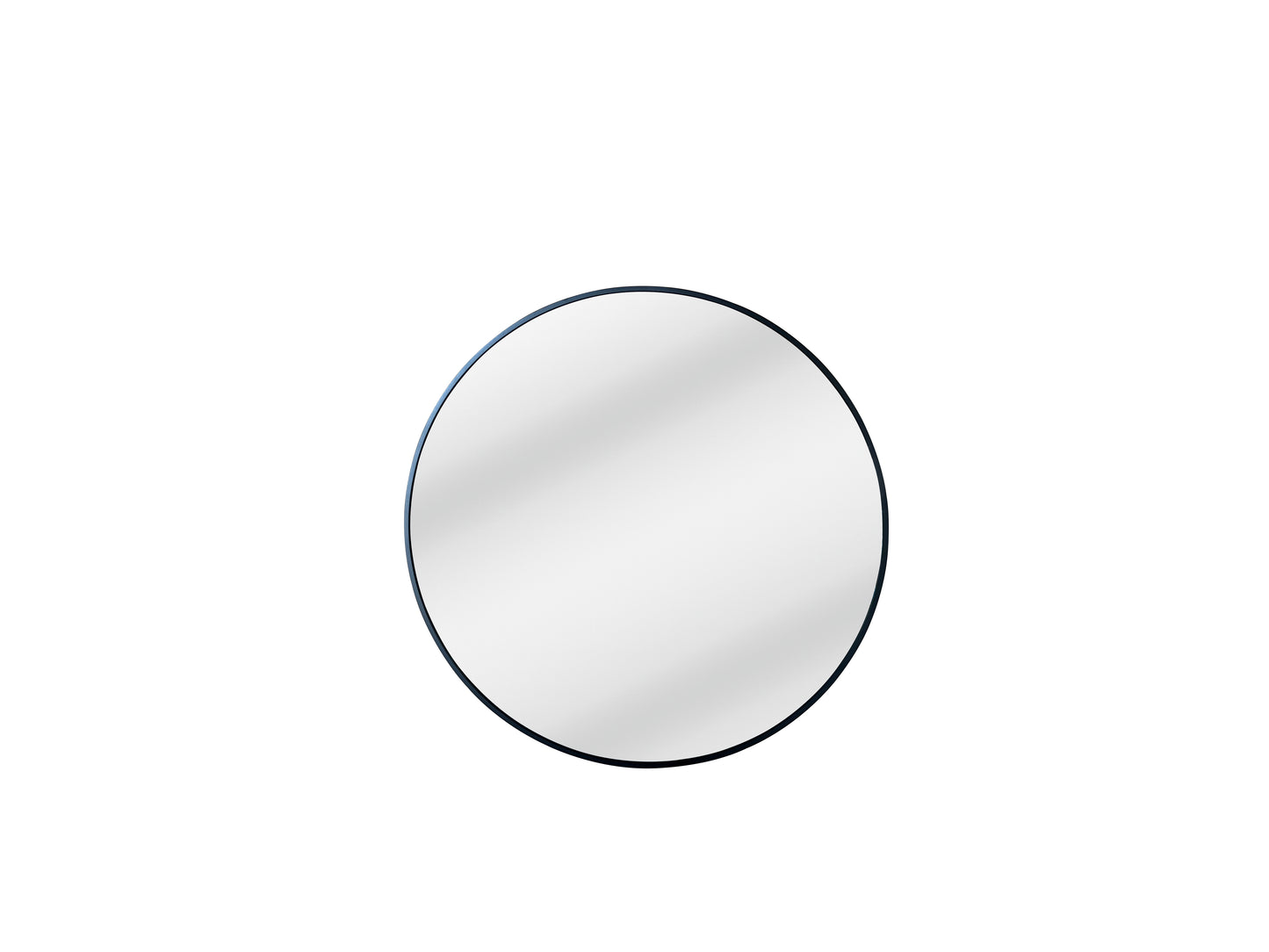 Georgia Round Wall Mirror: Black Frame