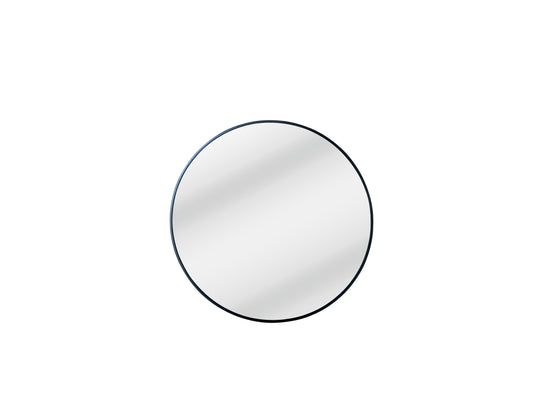 Georgia Round Wall Mirror: Black Frame