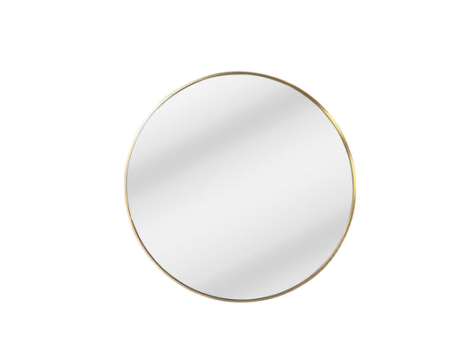 Georgia Round Wall Mirror: Gold Frame