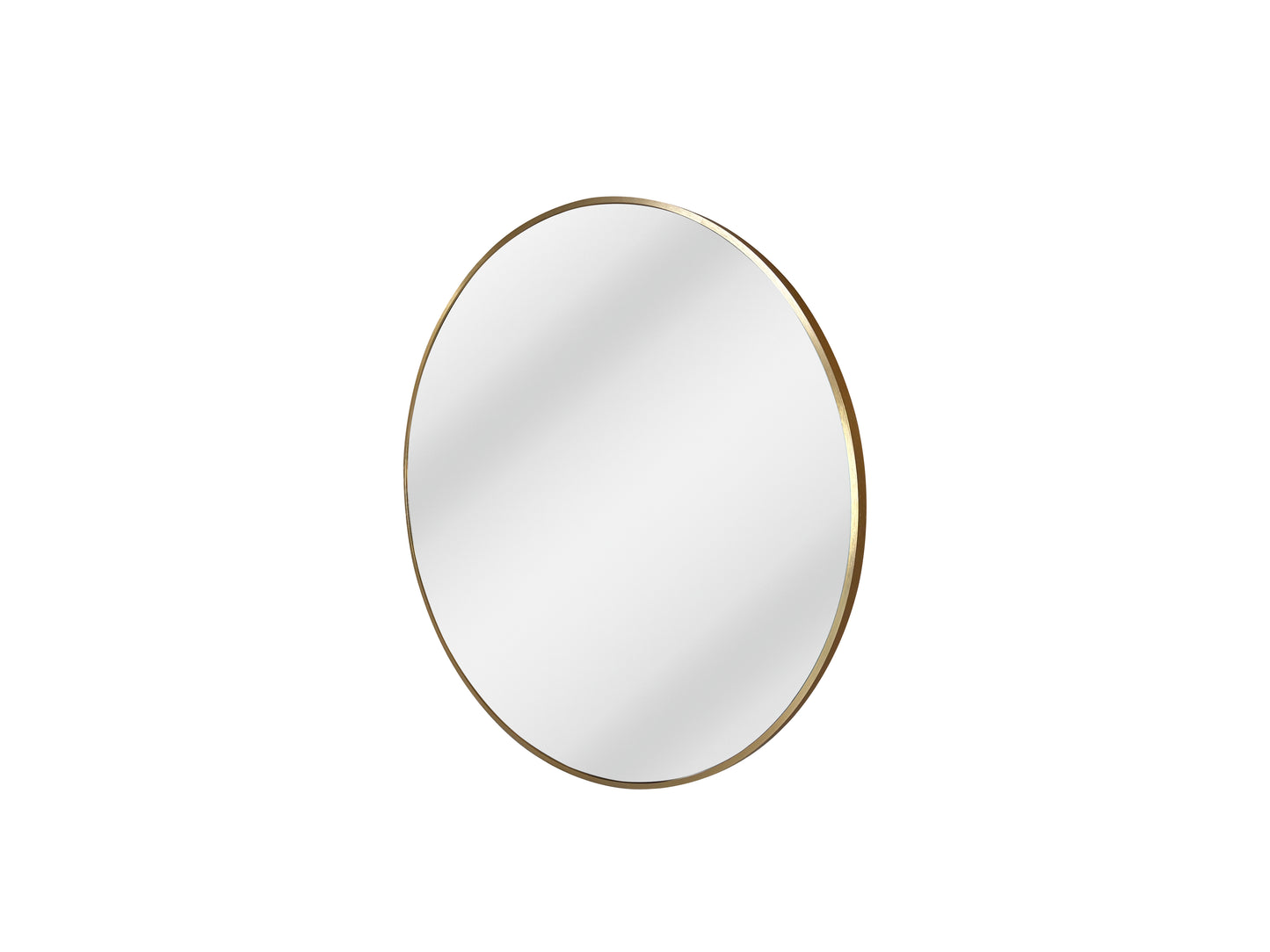 Georgia Round Wall Mirror: Gold Frame