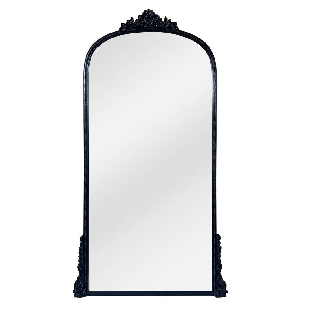 Lorraine Floor Mirror: Matte Black Frame