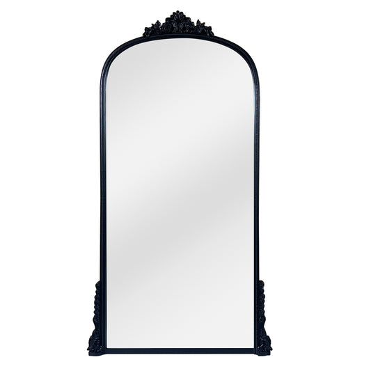 Lorraine Floor Mirror: Matte Black Frame