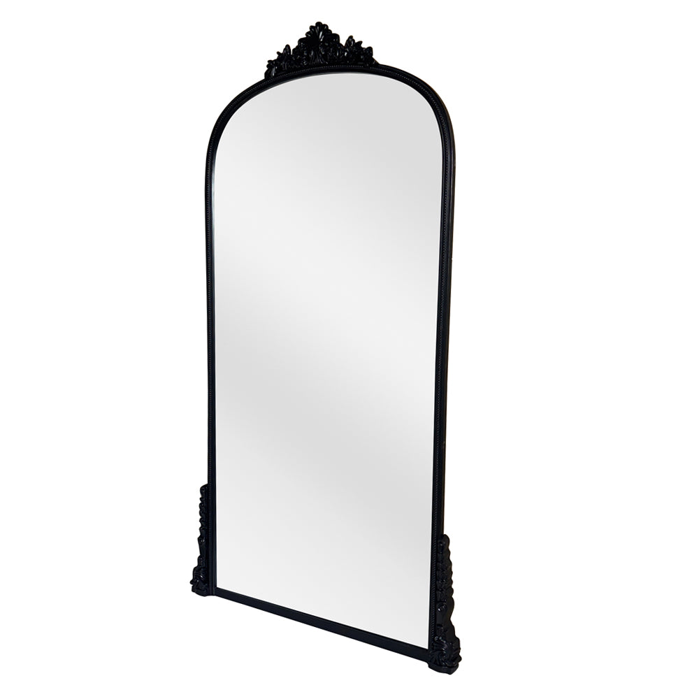 Lorraine Floor Mirror: Matte Black Frame