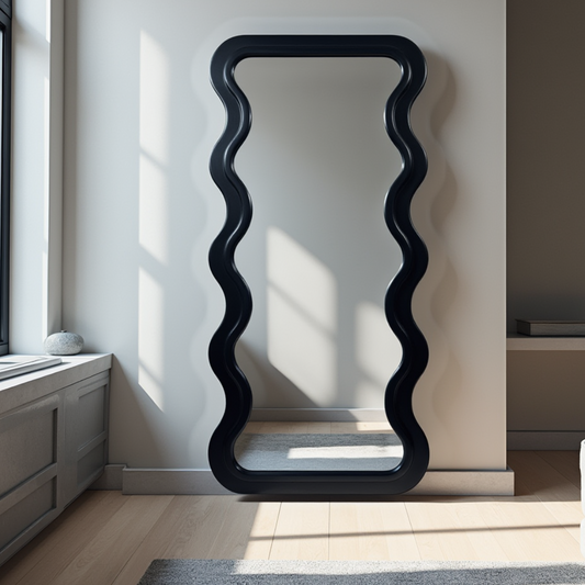 Arden Floor Mirror: Matte Black Frame