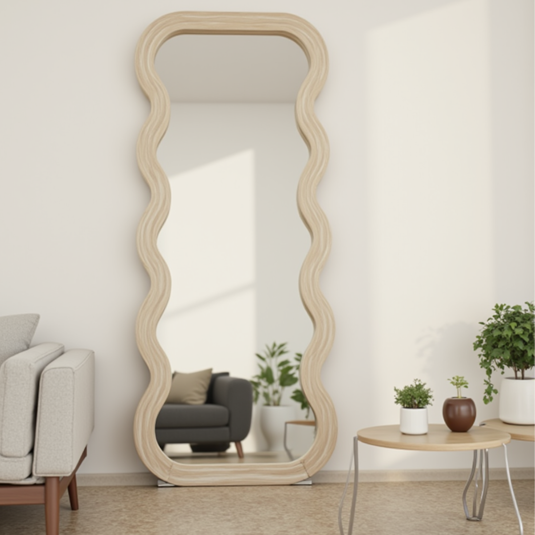 Arden Floor Mirror: Natural Color Frame