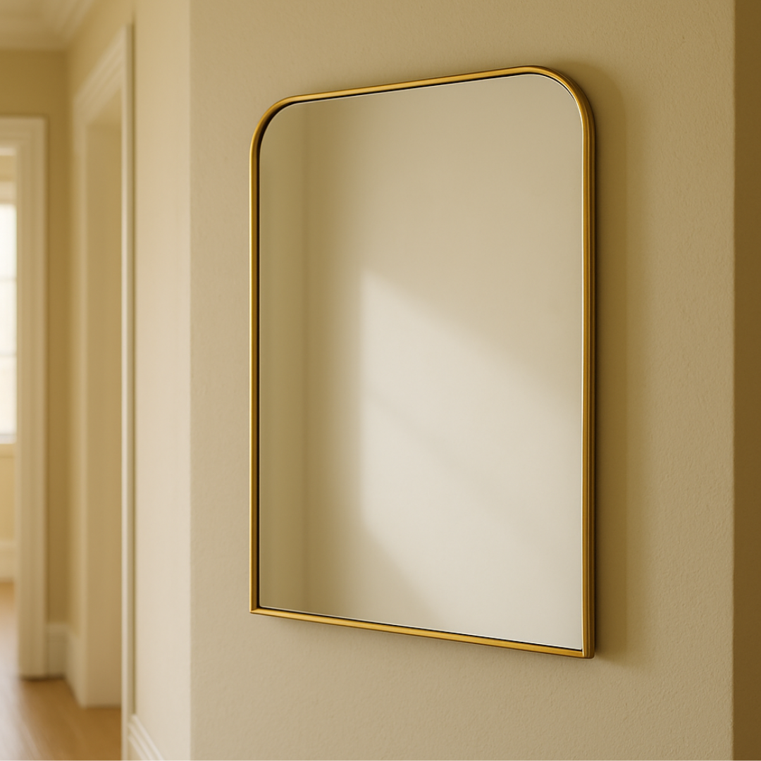 Hazel Wall Mirror: Gold Frame