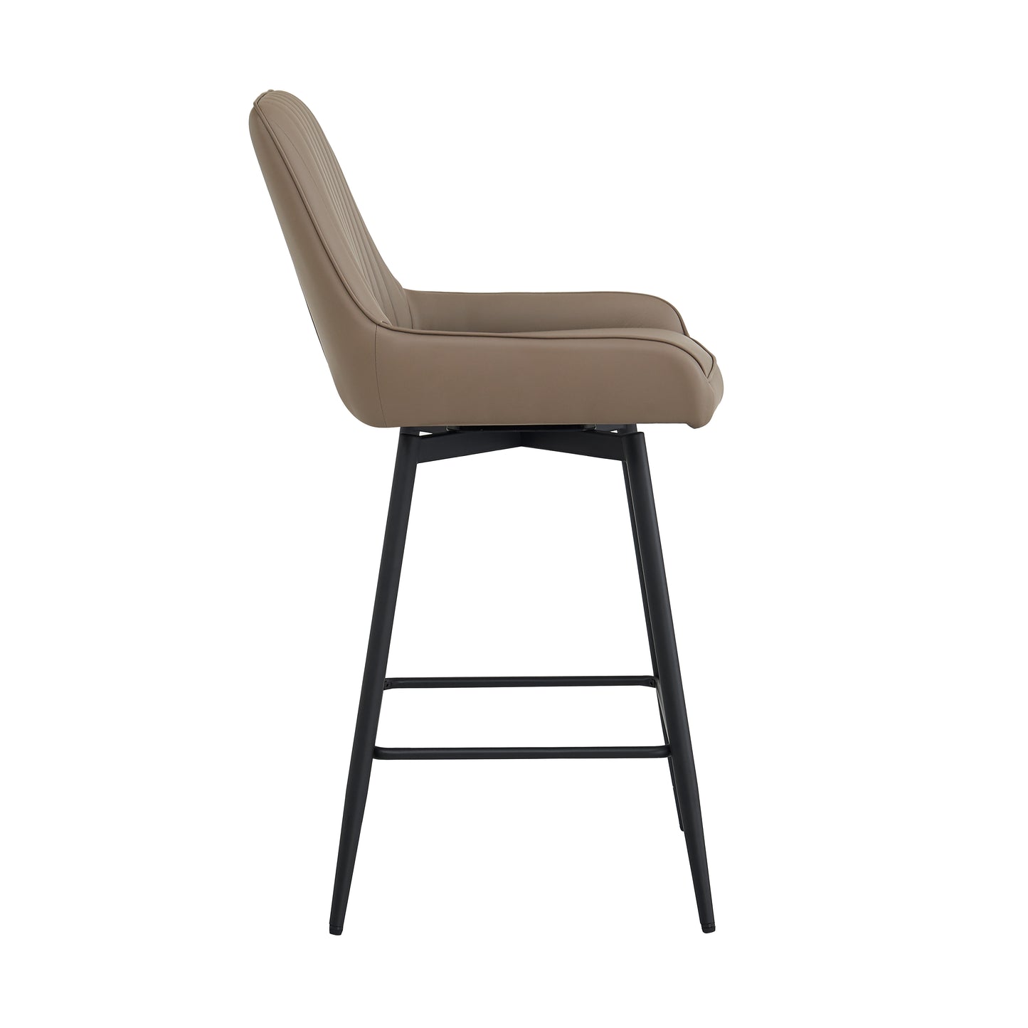 EMMA Swivel Counter Chair GY-COU-1916BK Dark Taupe PU