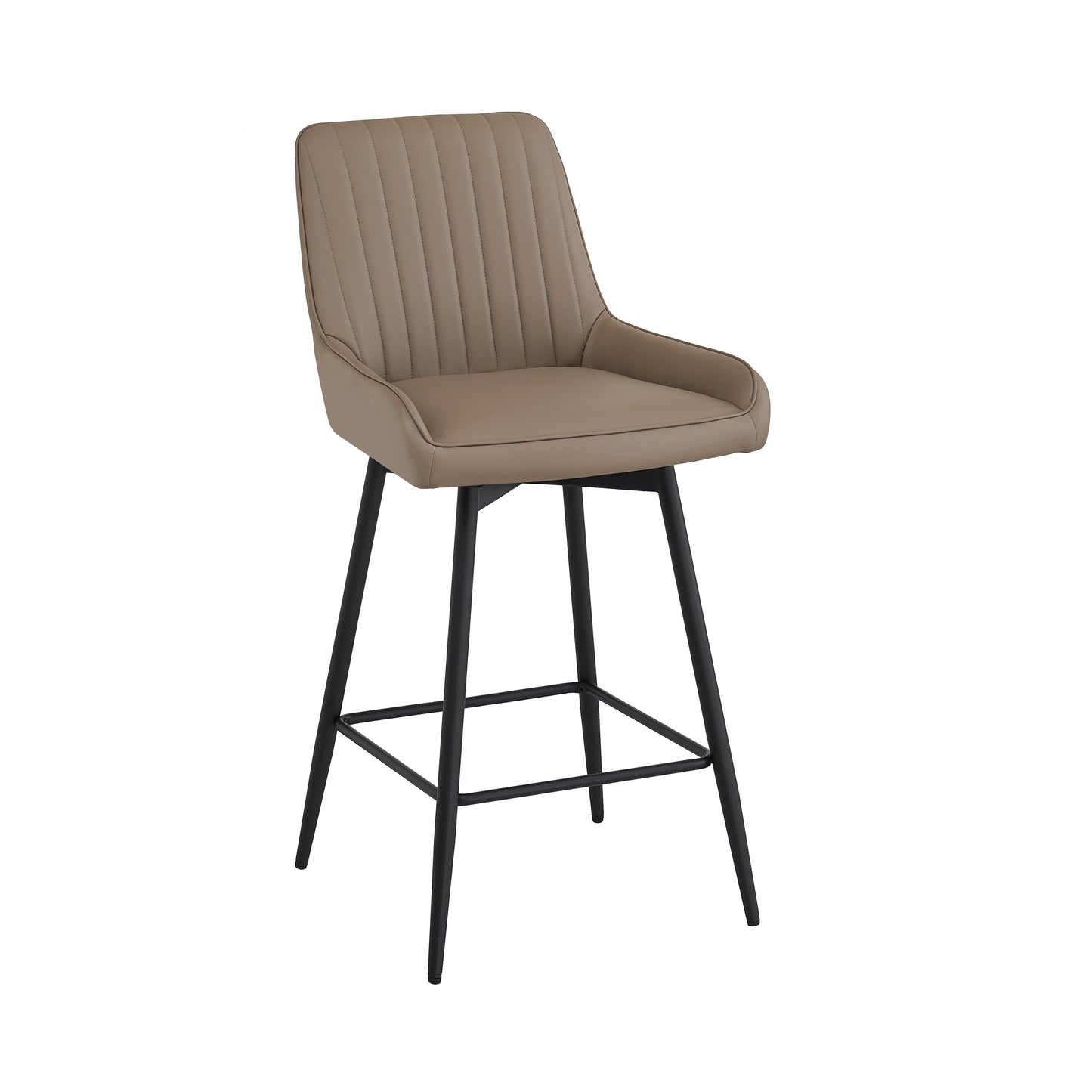 EMMA Swivel Counter Chair GY-COU-1916BK Dark Taupe PU