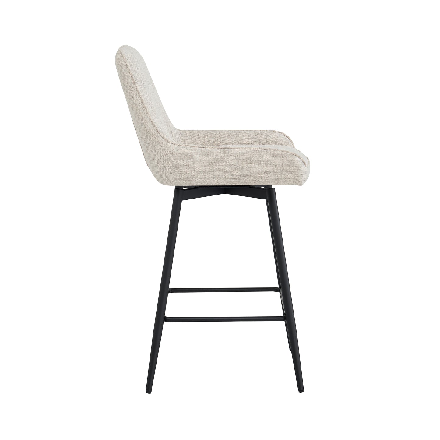 EMMA Swivel Counter Chair GY-COU-1916BK Beige fabric