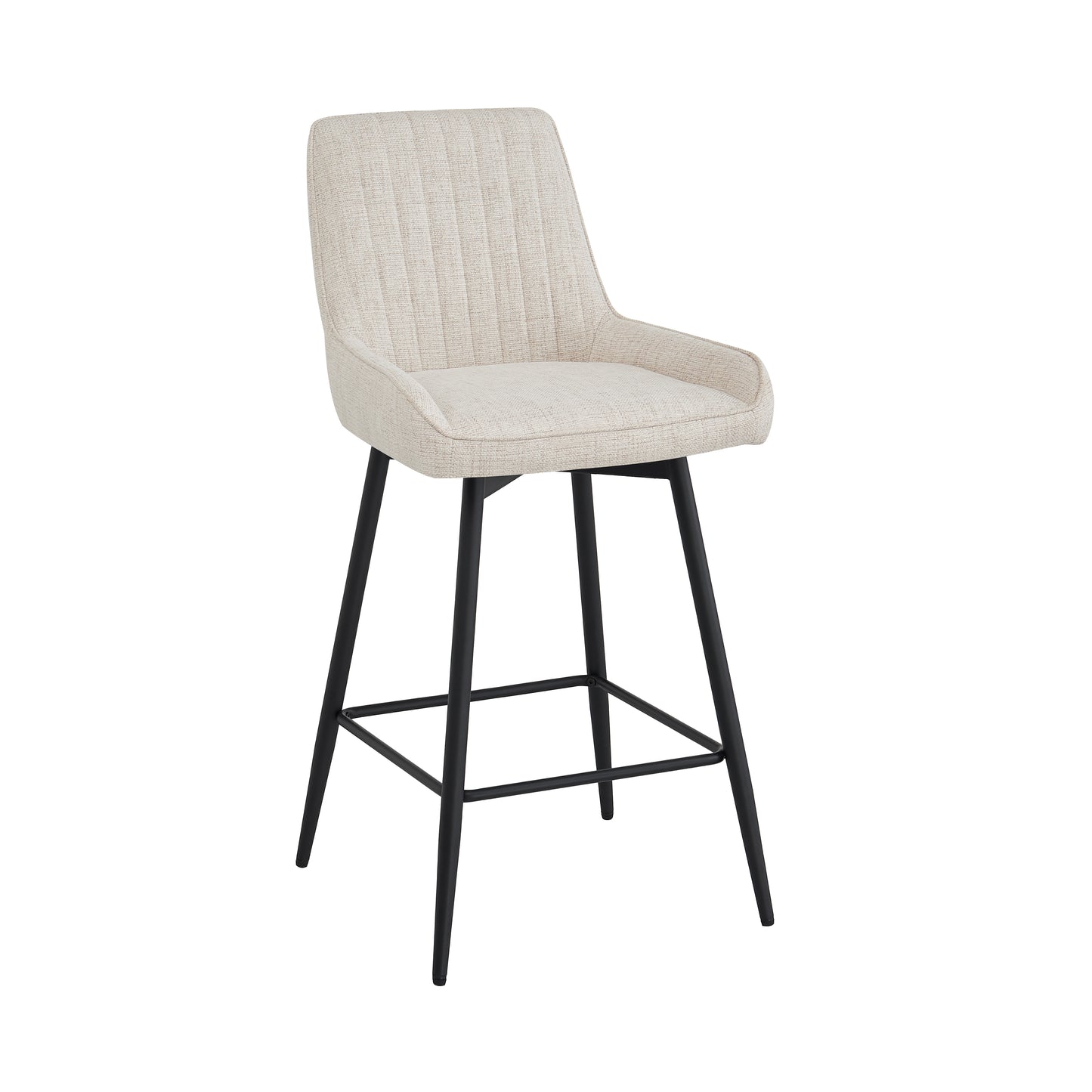 EMMA Swivel Counter Chair GY-COU-1916BK Beige fabric