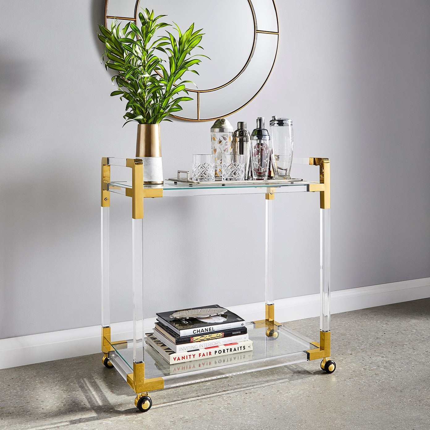 ESME Bar Cart GY-TOR5 SILVER 80*45*85cm