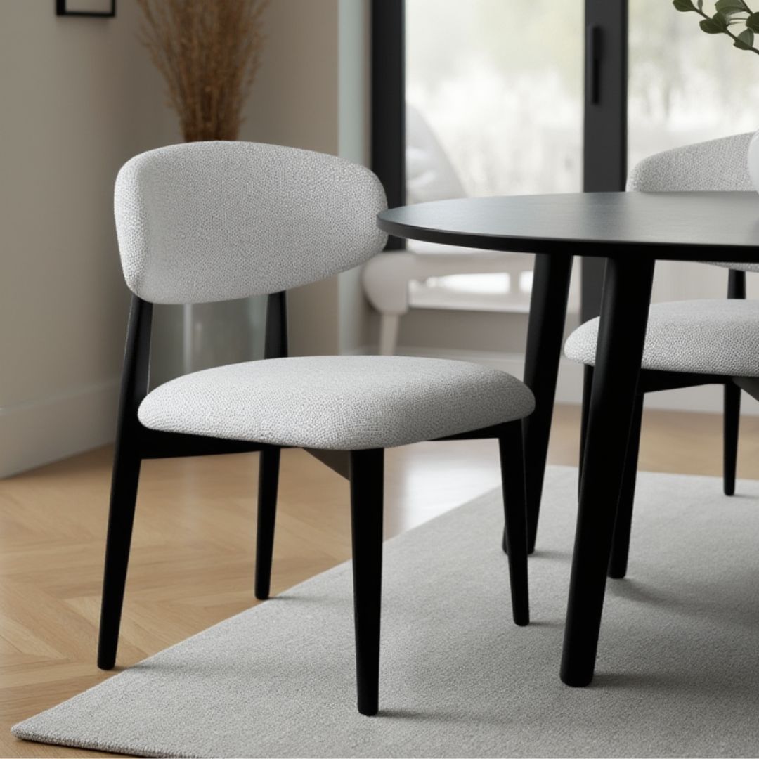 ALBINA CHAIR GY-DC-2956 OTE-MILAN 104 Light Grey fabric as sample shown