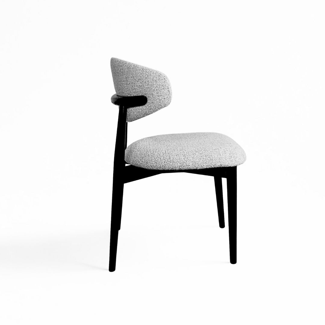 ALBINA CHAIR GY-DC-2956 OTE-MILAN 104 Light Grey fabric as sample shown