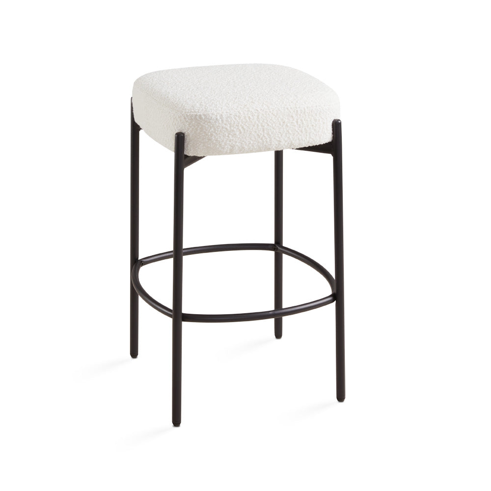 Baylor Counter Stool GY-COU-5347 white boucle