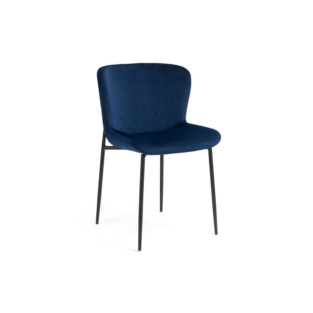 MALTA Dining Chair GY-DC-804BK NAVY
INK VELVET WITH BLACK LEGS