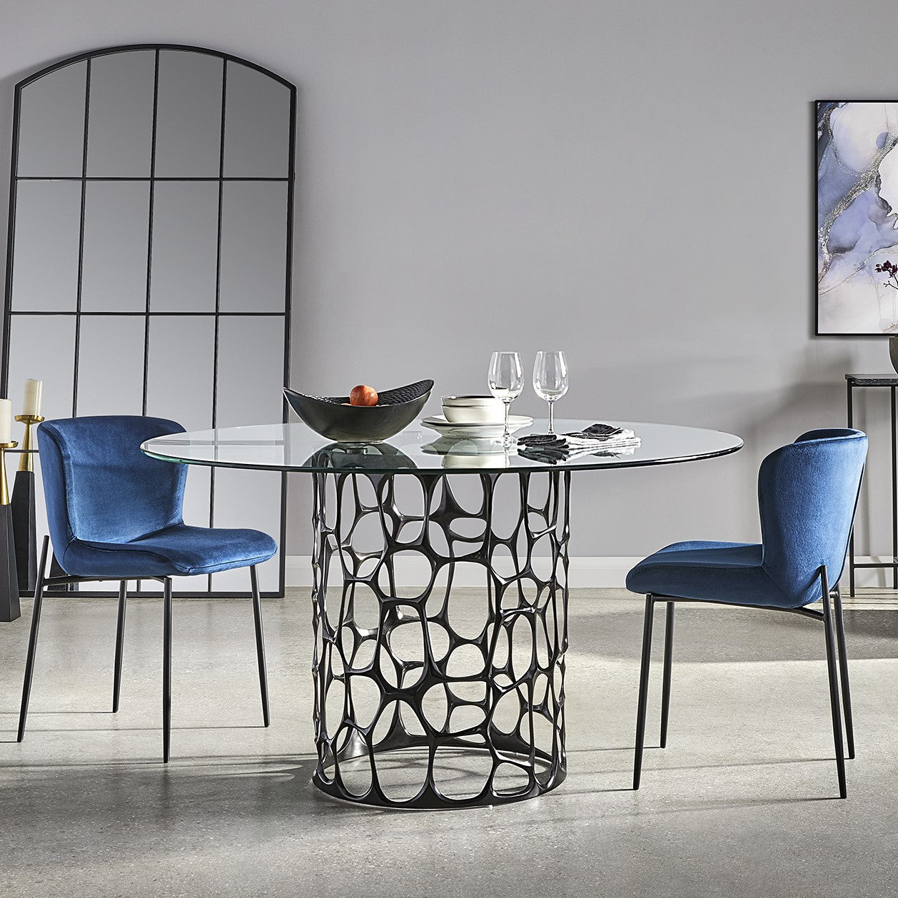 MALTA Dining Chair GY-DC-804BK NP
GREY VELVET WITH BLACK LEGS