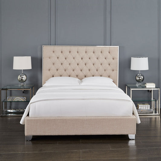 KROMA GY-0218 King Bed Dark Grey Linen