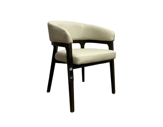 CHANLER CHAIR GY-D-2987 Aspen Taupe PU Dark walnut color finish