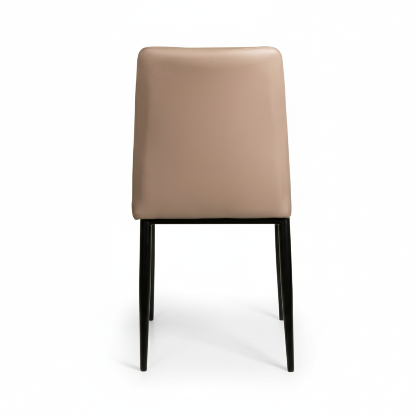 NEW SLAY Dining Chair GY-DC-2401N Dark Taupe PU BLACK LEGS