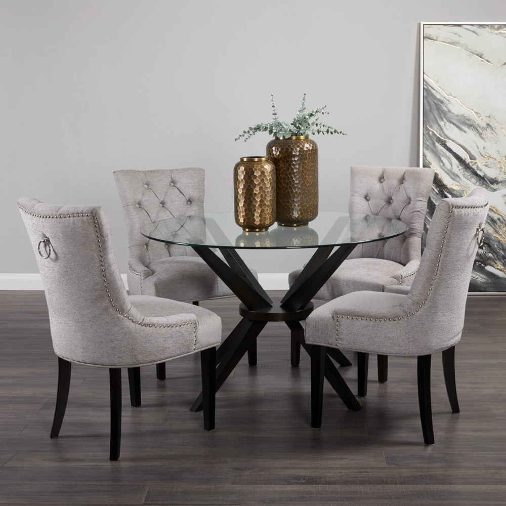 PETRA Dining Chair GY-DC7900 Ivory Fabric