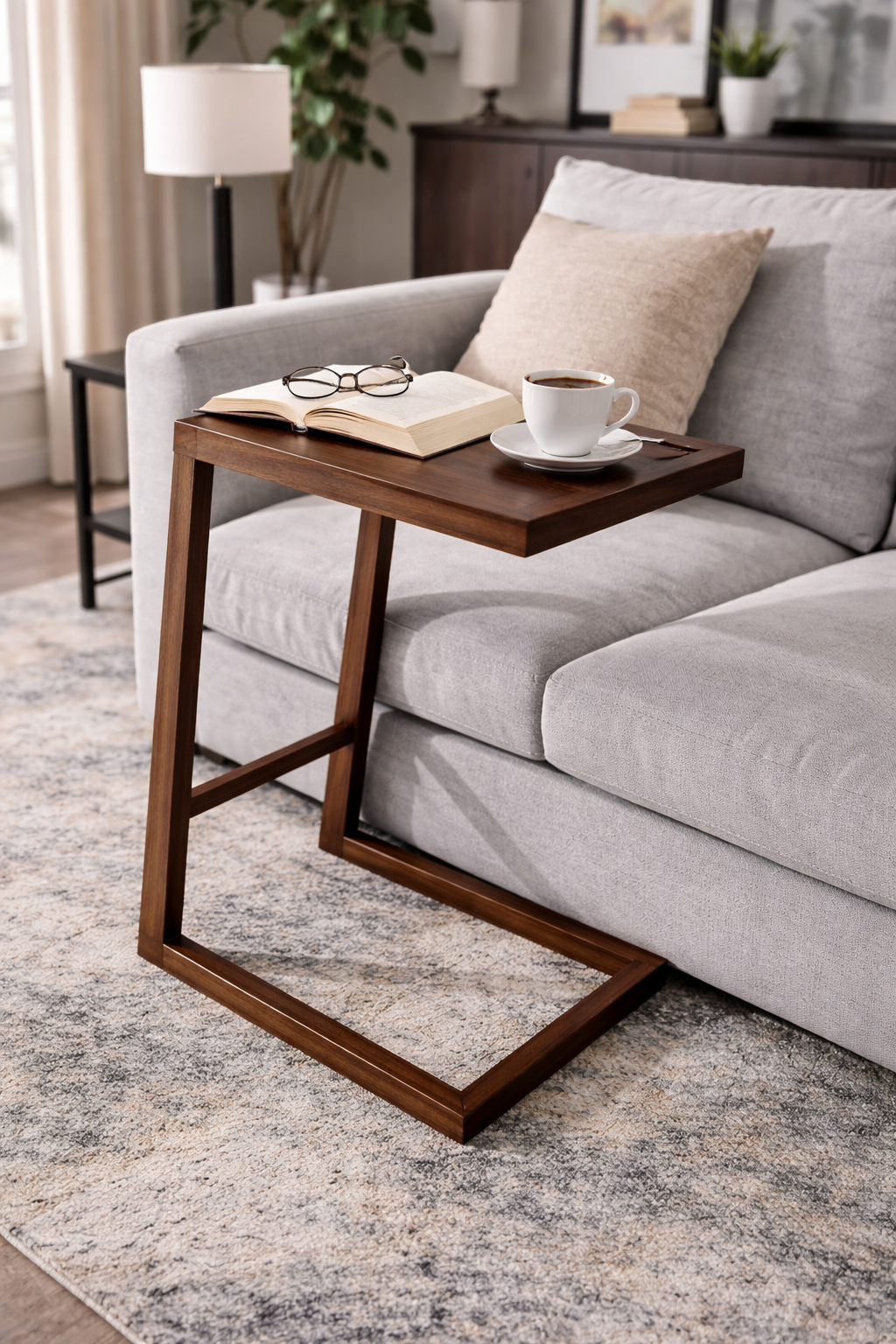 C TABLE walnut finish GY-ET-685 big size