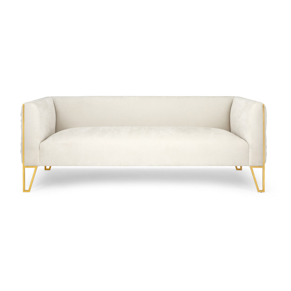 TRURO SOFA GY-SF-8575BG Matt gold steel with Contessa Vanilla
