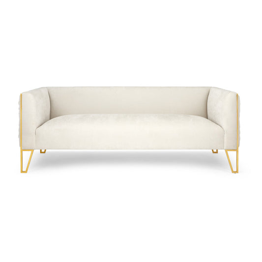 TRURO SOFA GY-SF-8575BG Matt gold steel with Contessa Vanilla