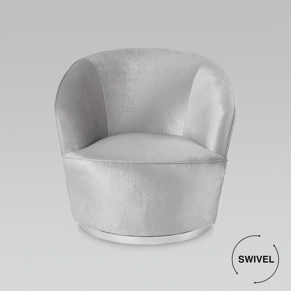 LUCIEN CHAIR GY-AC-8368 Grey velvet