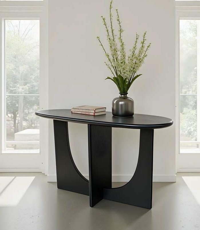 GILDA CONSOLE TABLE GY-CST-OOO3 BLACK WOOD FINISH