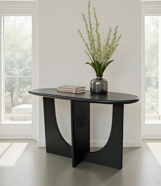 GILDA CONSOLE TABLE GY-CST-OOO3 BLACK WOOD FINISH