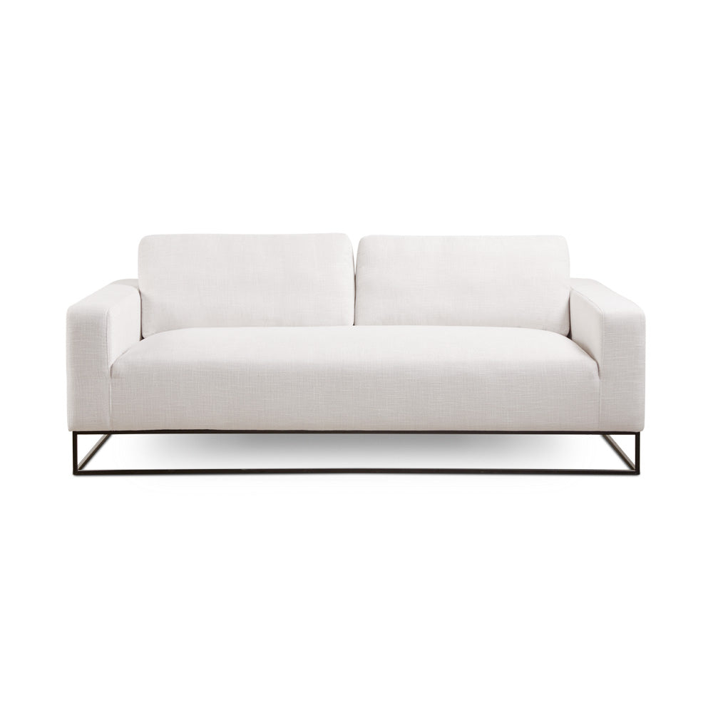 FRANKLIN 3 seater GY-SF-8145BK Fuzhou Grey Linen BLACK LEGS