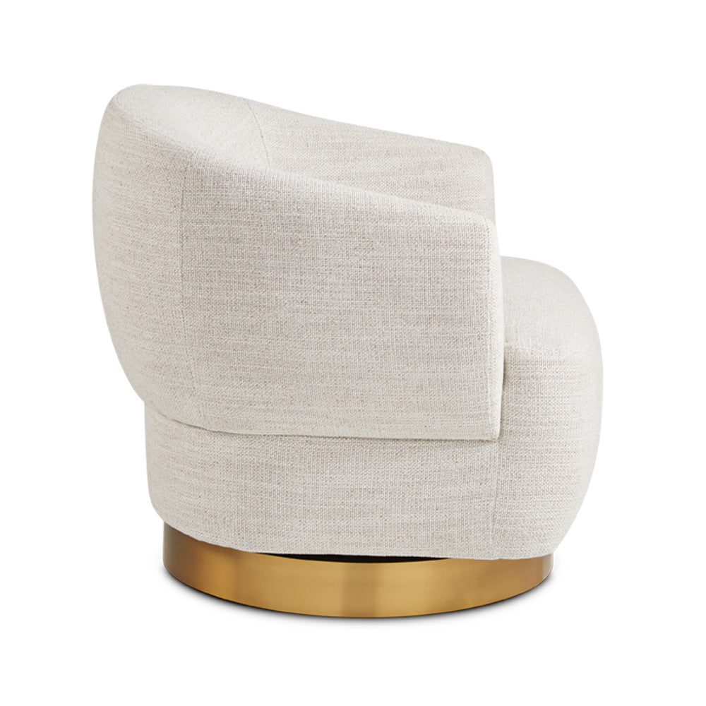 LIAM GY-AC-21034G accent chair Boucle Fur Fabric Brushed Gold Base