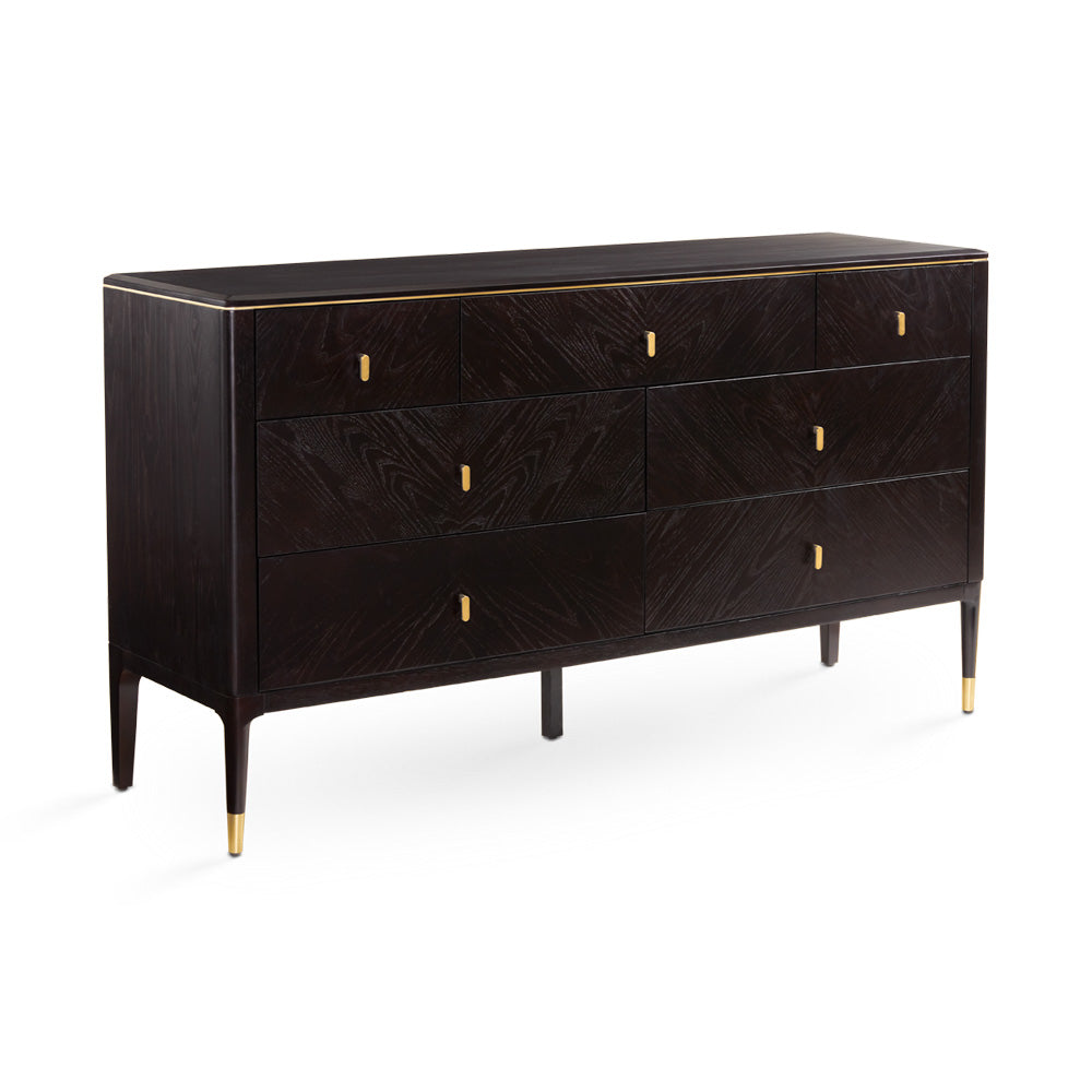 COLETTE DRESSER WITH 6 DRAWERS GY-V2-G (GOLD KNOB)