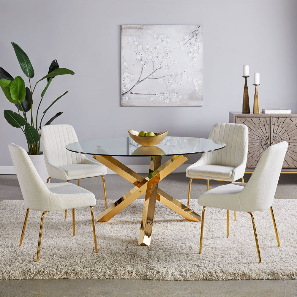 MOIRA CHAIR GY-1977G blue velvet GOLD POLISHED LEG