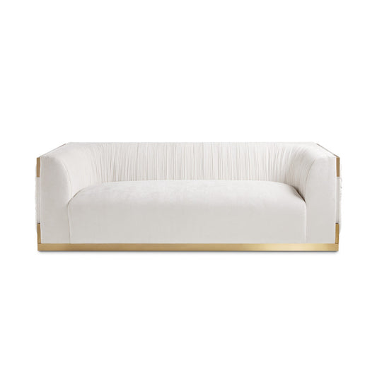 PALOMA SOFA GY-SF-8366ACR-BG Contessa Vanilla Fabric Brushed Gold Frame