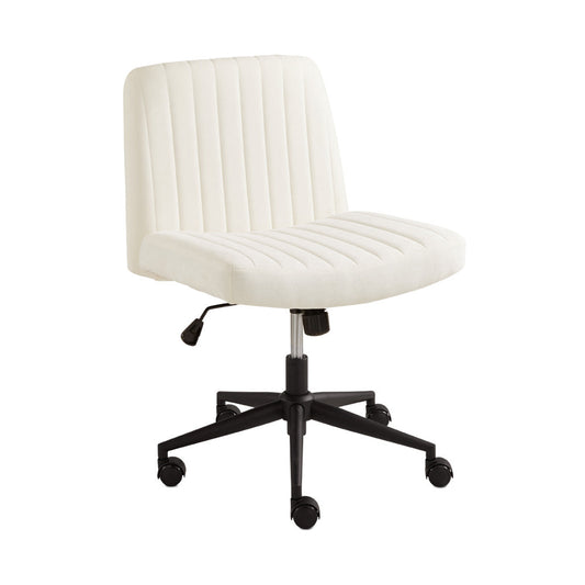 Office Chair GY-OC-5310 White Linen Black metal base