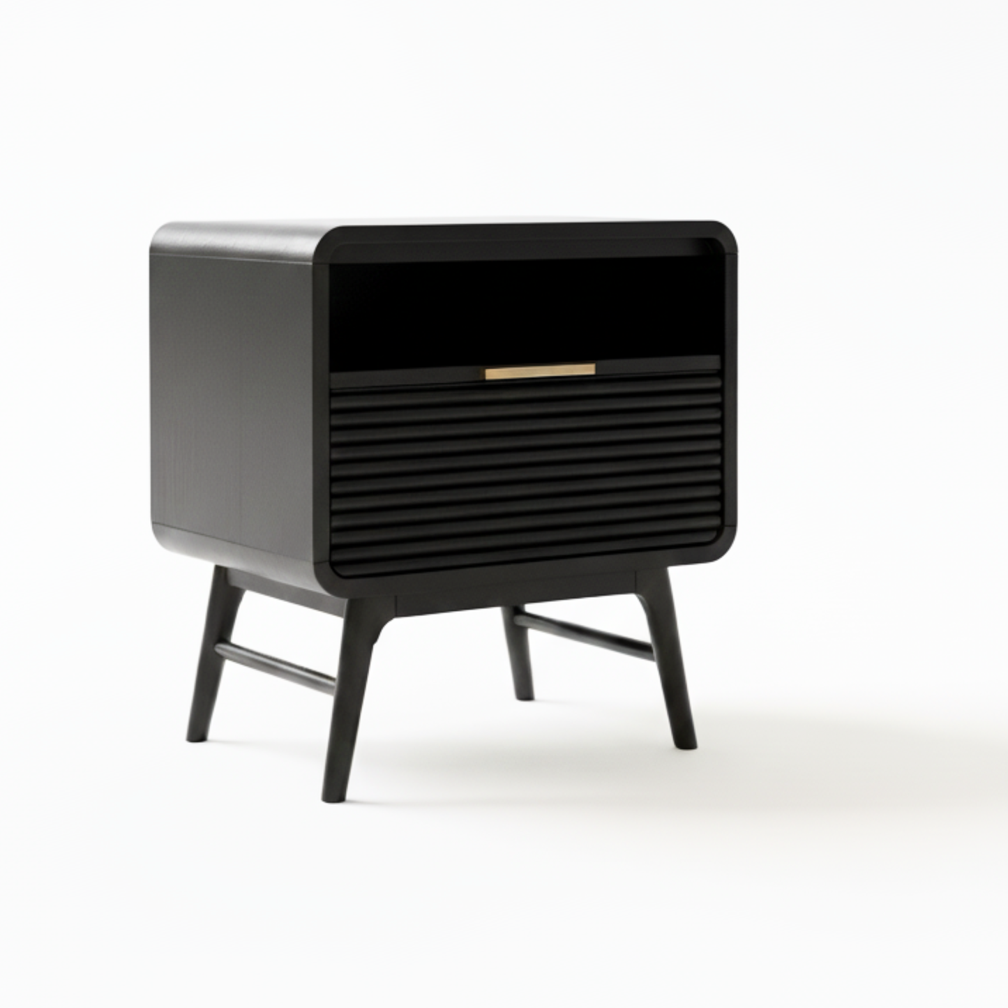 LAURA NIGHT STAND GY.NS-0418 BLACK ASH WOOD FINISH