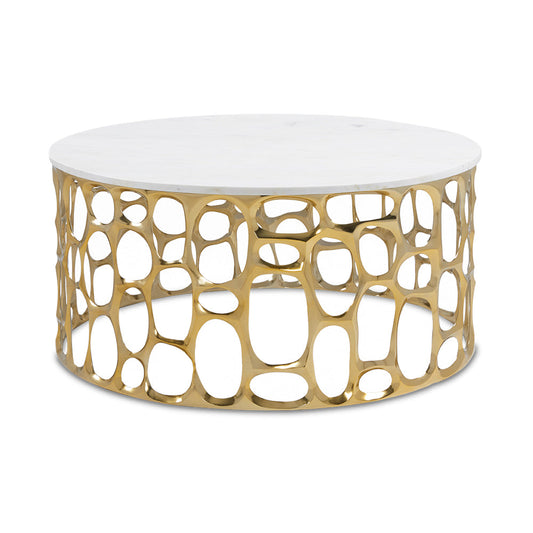 MARIO COFFEE TABLE WITH MARBLE TOP GY-CT-2179G-WM